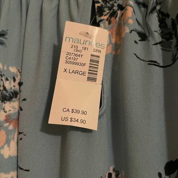 Maurices Floral Print Maxi Dress in Blue - Picture 2 of 5